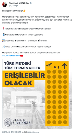 Türkiye’deki tüm terminaller erişilebilir olacak