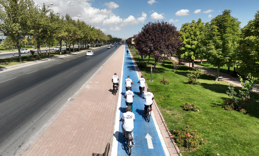Konya’da huzurevinde kalan vatandaşlar için bisiklet etkinliği düzenlendi