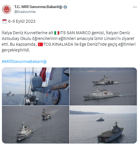 ITS San Marco gemisi İzmir Limanı’nı ziyaret etti