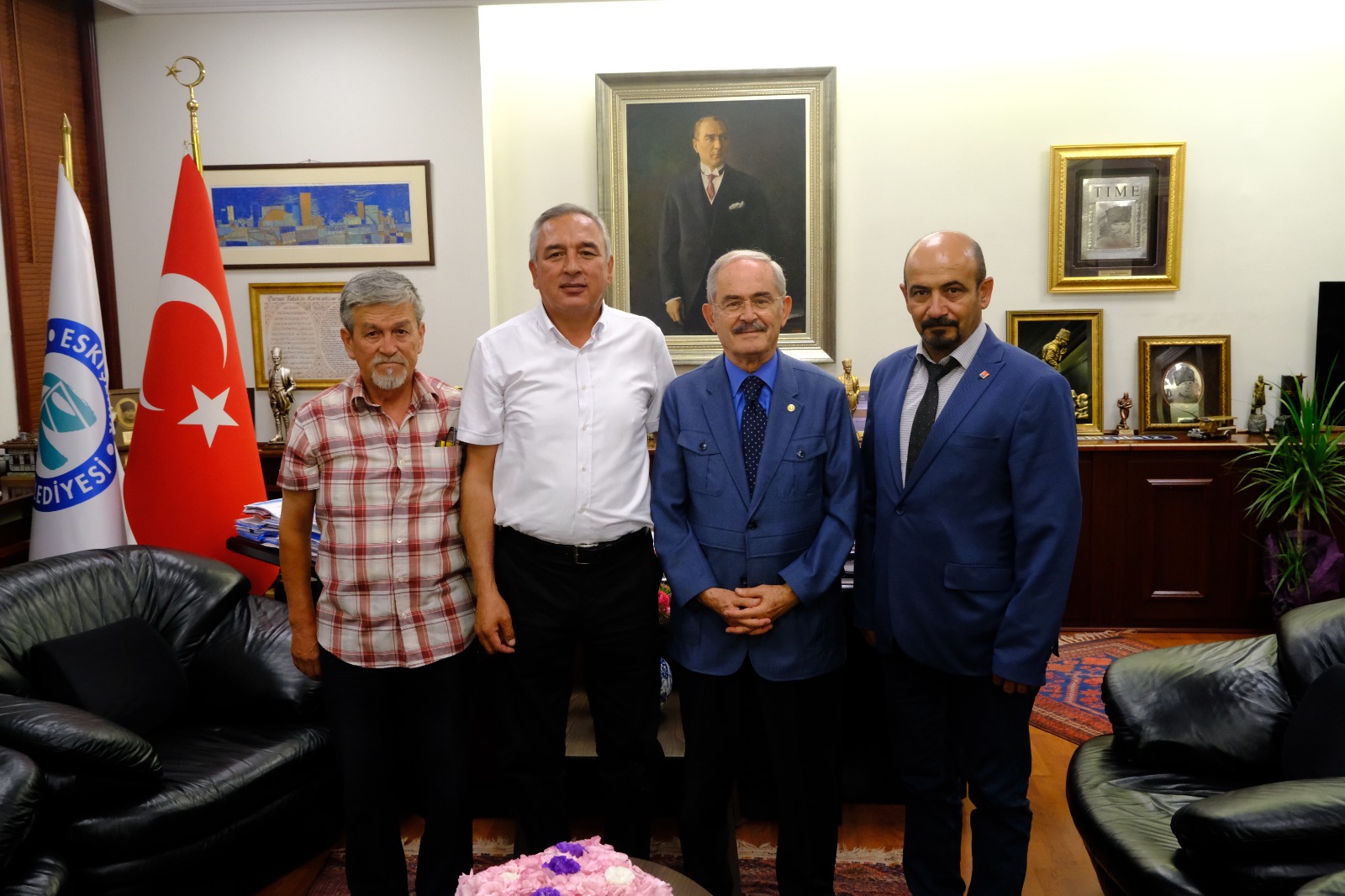 CHP ilçe başkanlarından Büyükerşen’e ziyaret
