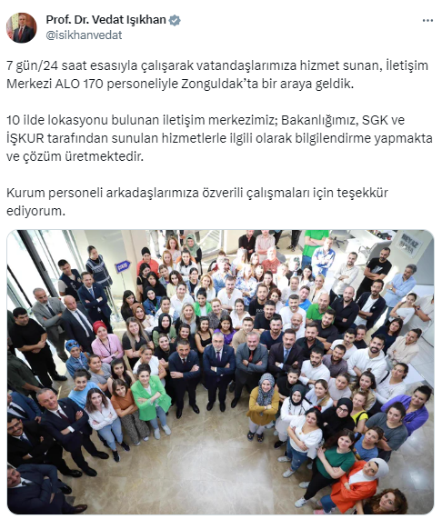 Bakan Işıkhan, Zonguldak’ta bir dizi ziyaret gerçekleştirdi