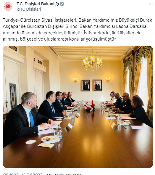 Türkiye-Gürcistan siyasi istişareleri Türkiye’de gerçekleşti