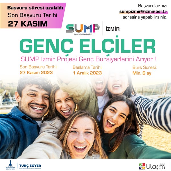 İzmir Büyükşehir Belediyesi, SUMP İzmir rojesi Kapsamında genç elçilere burs veriyor