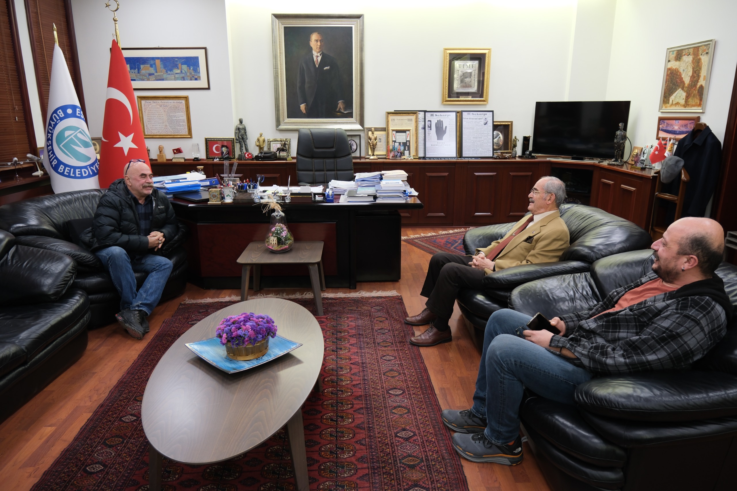 Yönetmen Akay, Başkan Büyükerşen’i ziyaret etti