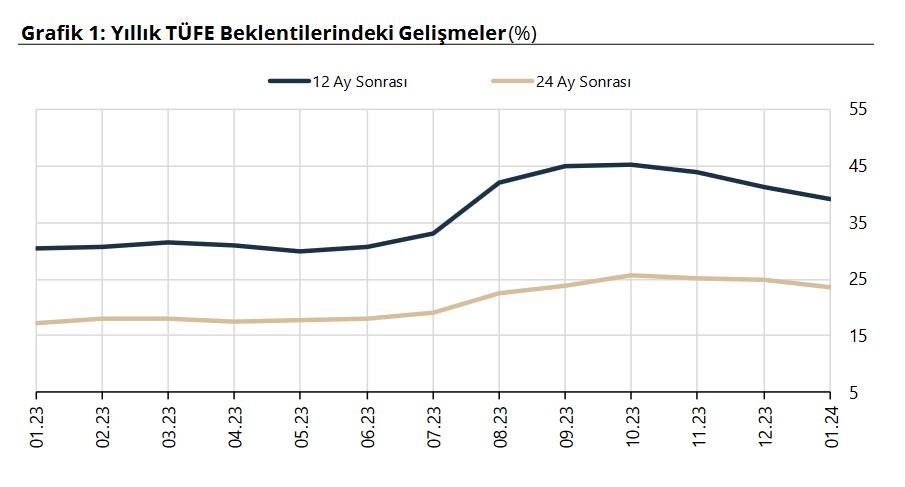 TCMB – Yıl sonu tüketici enflasyonu beklentisi yüzde 42,04