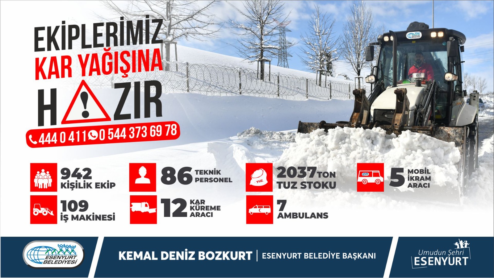 Esenyurt Belediyesi, kışa hazırlık çalışmalarını tamamladı