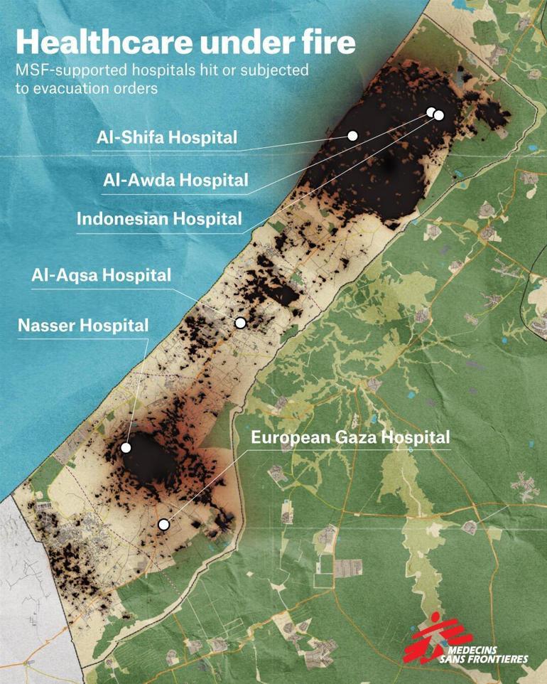 Sınır Tanımayan Doktorlar: Gazze’nin en büyük hastanesinde sağlık hizmeti çöktü