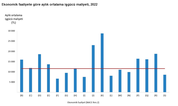 YENİLEME-TÜİK- 2022 yılında aylık ortalama işgücü maliyeti 11 bin 602 TL oldu