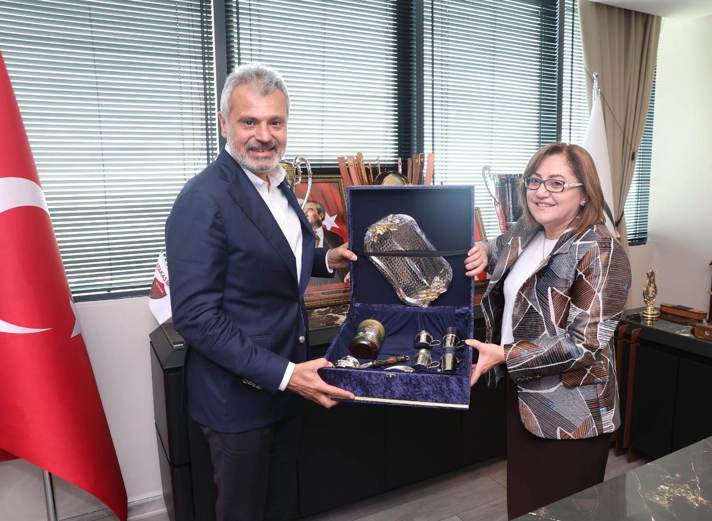 Gaziantep Büyükşehir Belediye Başkanı Şahin’den Başkan Öntürk’e ziyaret