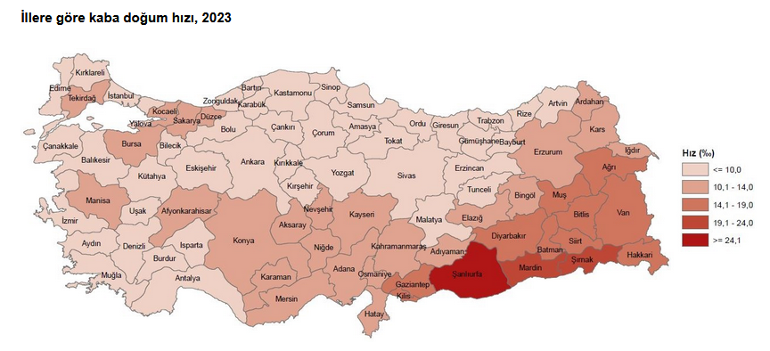 TÜİK – Türkiye’de 2023 yılında 958 bin 408 bebek canlı doğdu