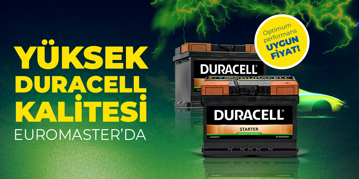 Euromaster servis ağında Duracell akü satışı başladı