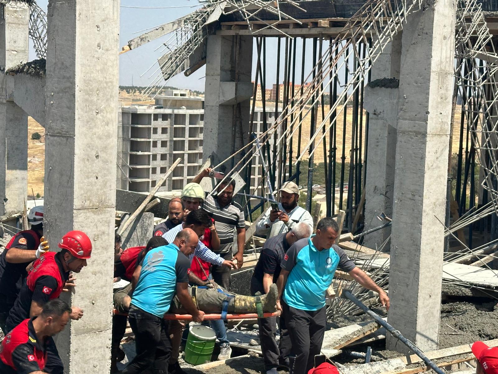 Şanlıurfa’da bir inşaatta iş kazasında 2 işçi yaralandı