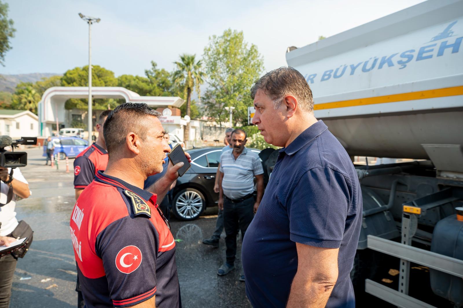 Başkan Tugay’dan yangının etkilediği bölgelerde inceleme