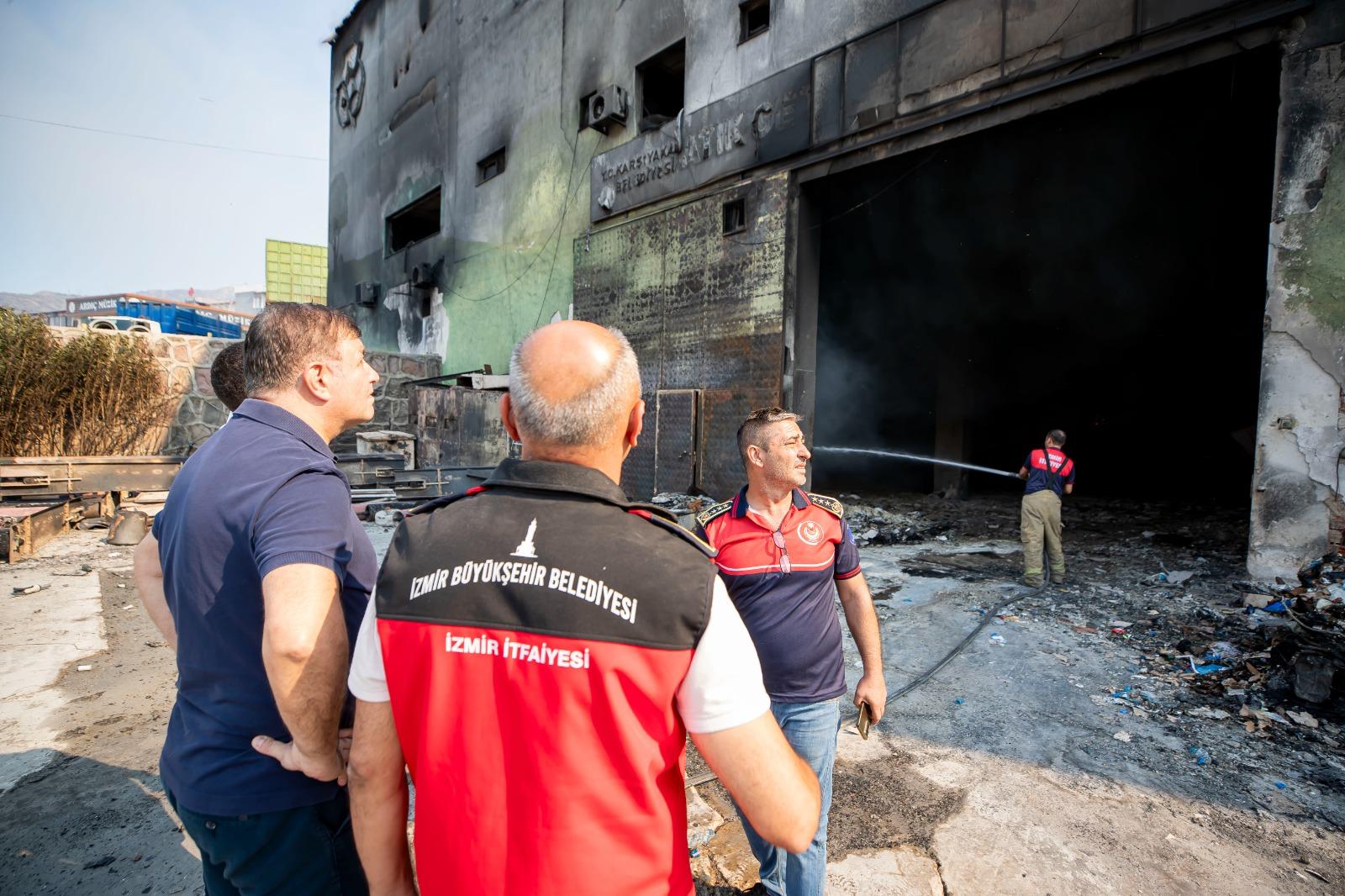 Başkan Tugay’dan yangının etkilediği bölgelerde inceleme