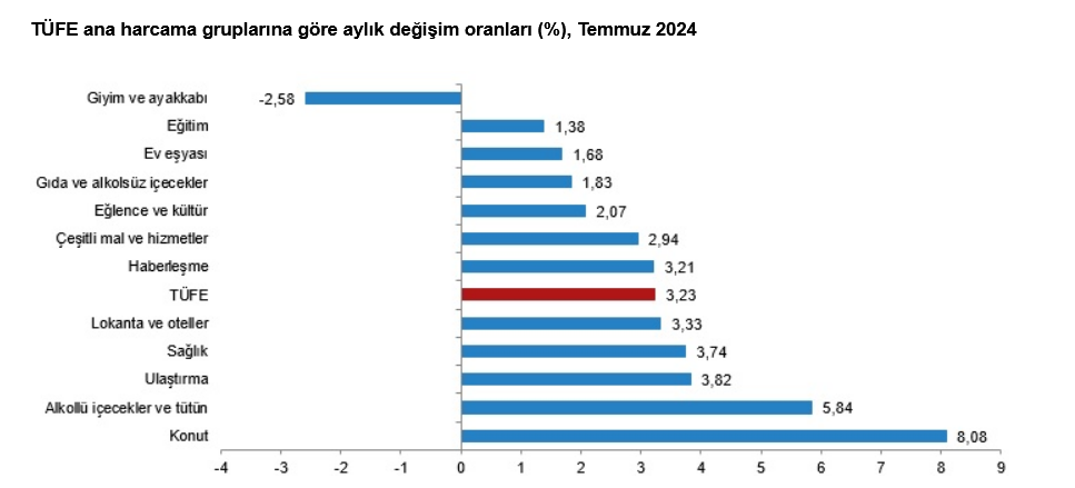 TÜİK-Tüketici fiyatları Temmuz’da yüzde 3,23 arttı, yıllık enflasyon yüzde 61,78 oldu