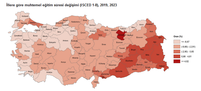 TÜİK- Muhtemel eğitim süresi 2023 yılında 17,9 yıl oldu