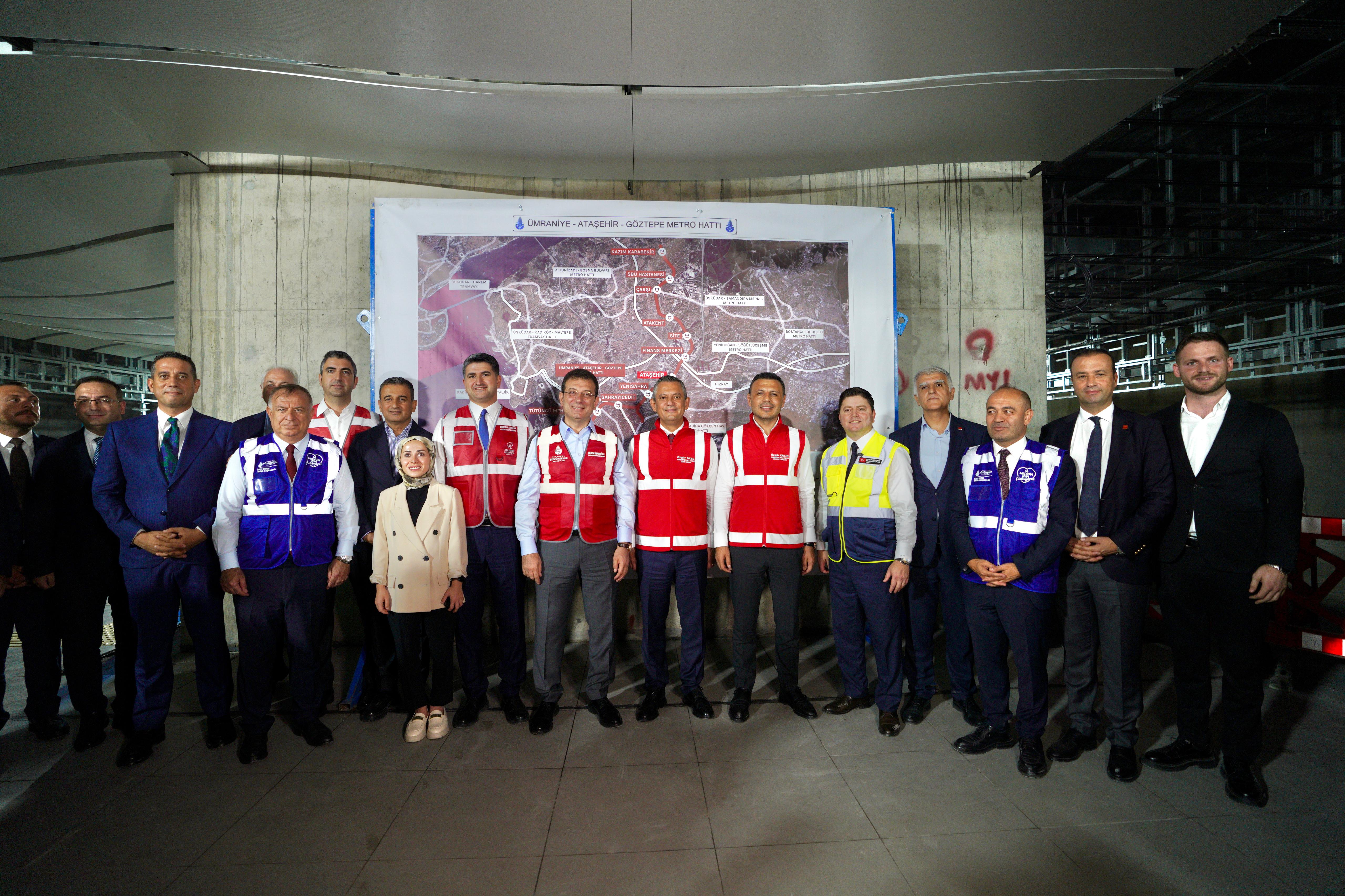 Özel ve İmamoğlu, Ümraniye-Ataşehir-Göztepe metro hattında incelemelerde bulundu