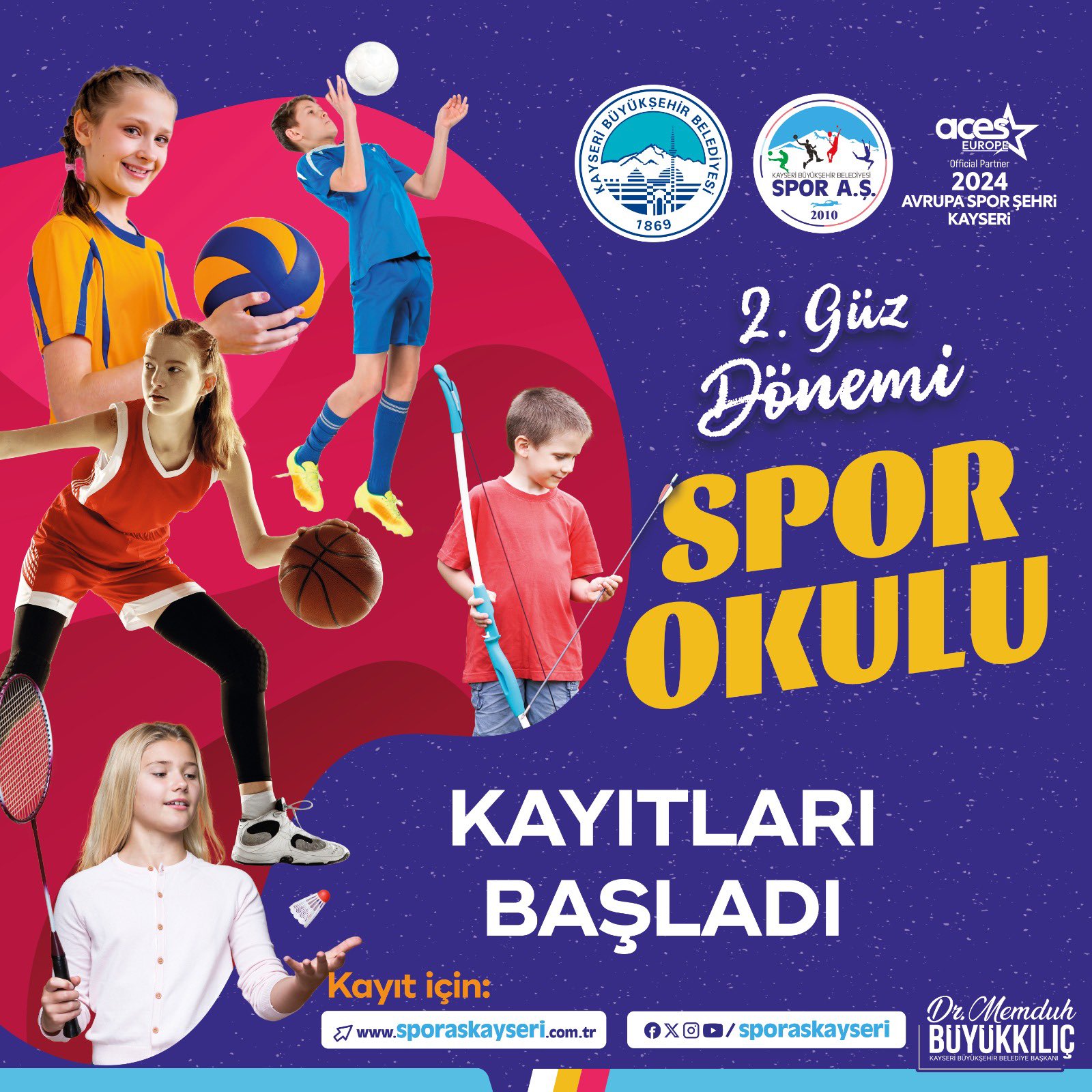 Spor A.Ş.’nin 2’nci Güz Dönemi Spor Okulu kayıtları başladı