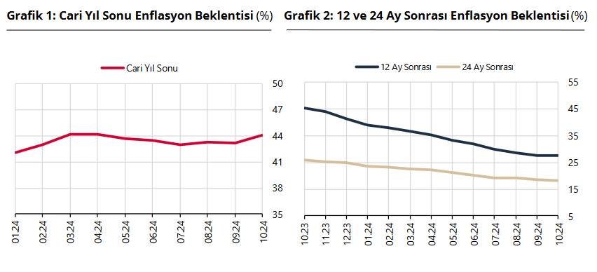 TCMB – Yılsonu tüketici enflasyonu beklentisi yüzde 44,11’e yükseldi