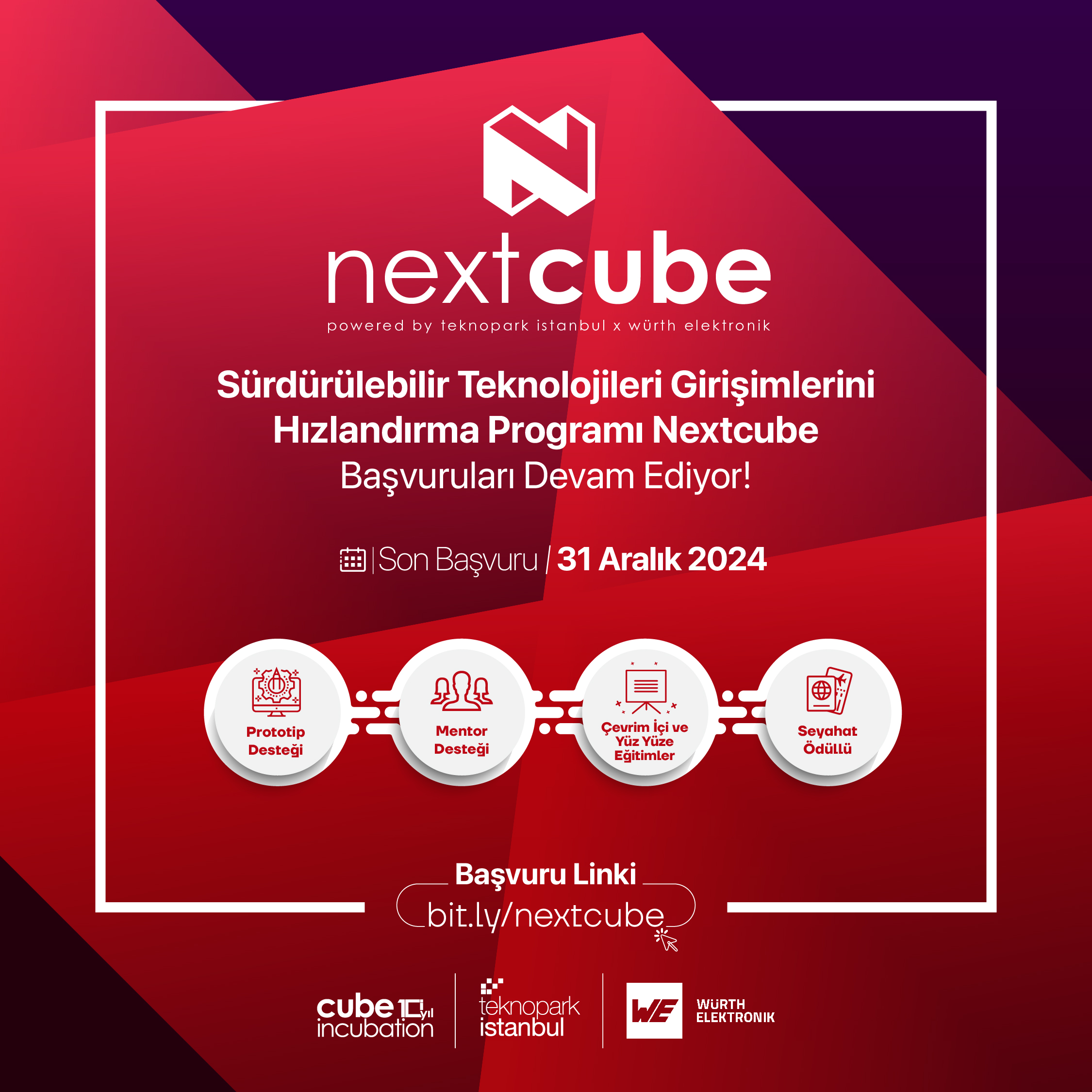 Nextcube Hızlandırma Programı girişimcileri bekliyor