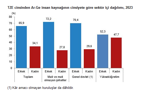 TÜİK- Ar-Ge harcaması 2023 yılında 377 milyar 542 milyon TL’ye yükseldi