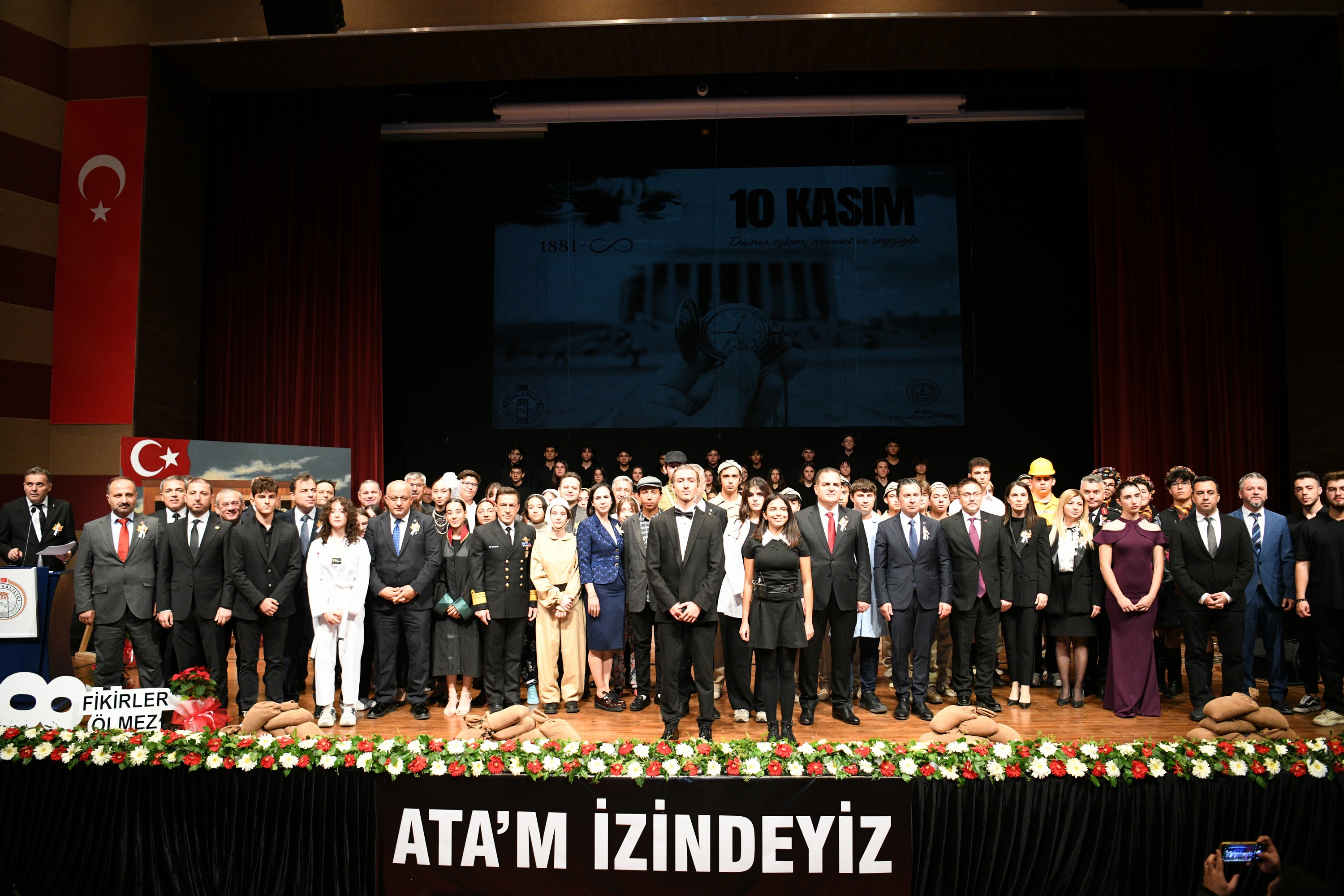 Atatürk için Muğla’da anma töreni gerçekleştirildi