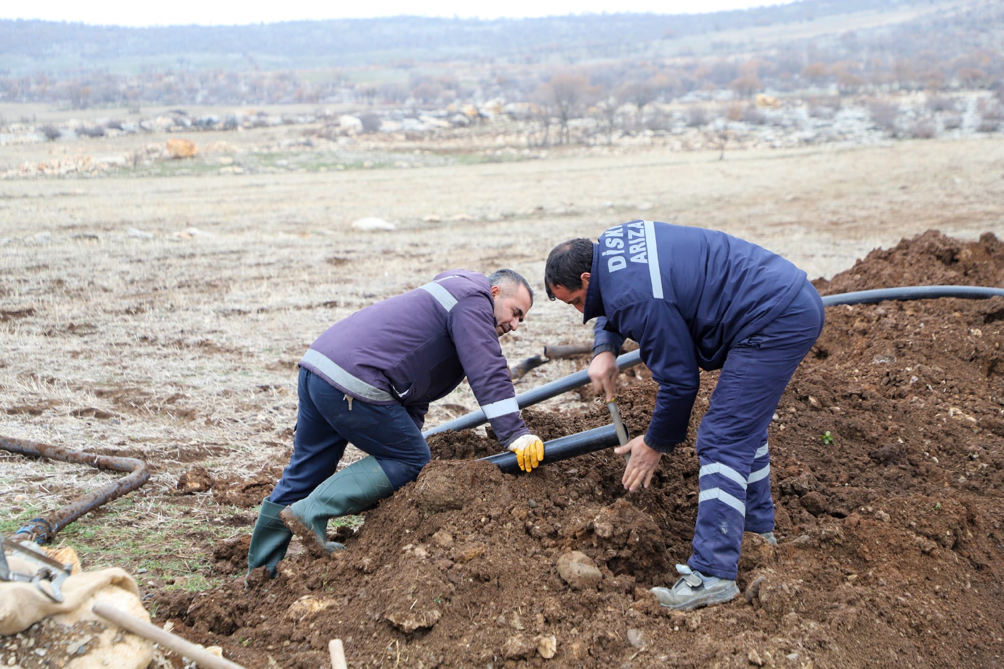 DİSKİ, Kulp ilçesinde 3 bin 300 metrelik içme suyu hattı döşedi