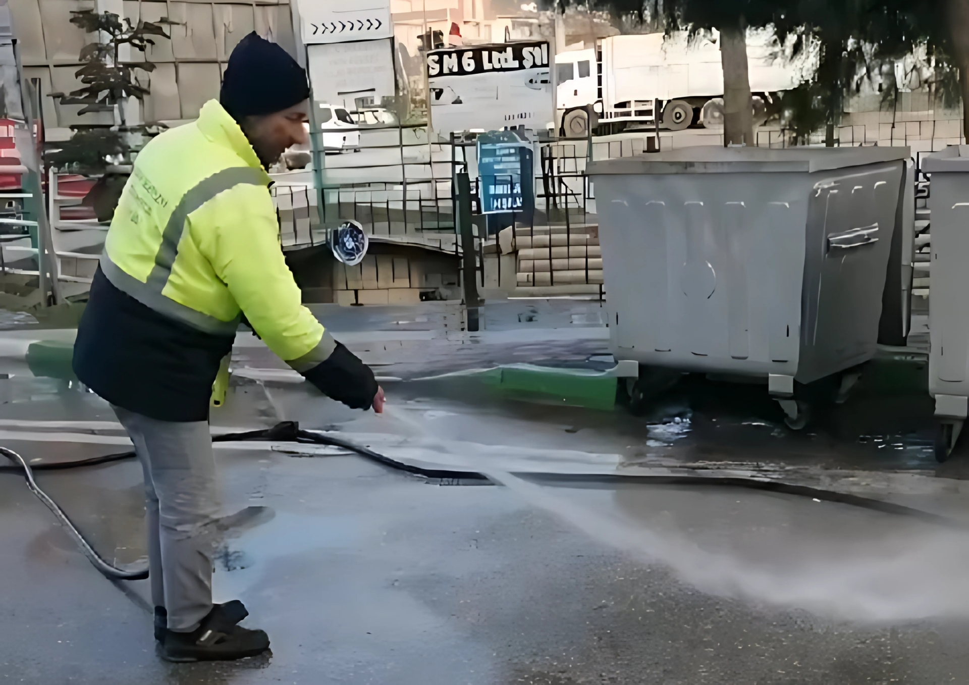 Gemlik’te bir vatandaş bozuk balıkları yola döktü