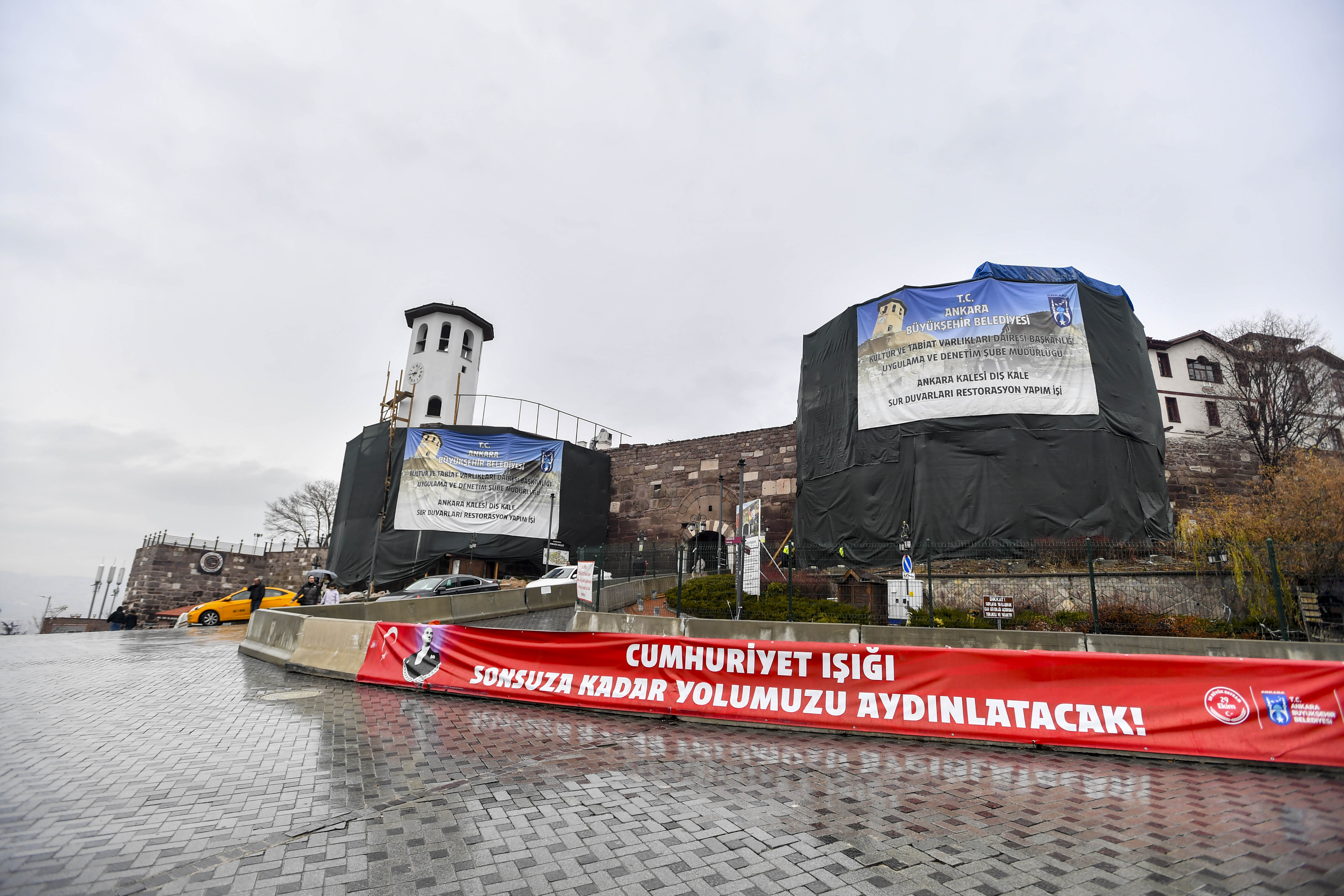 Ankara Kalesi’ndeki onarım çalışmaları devam ediyor