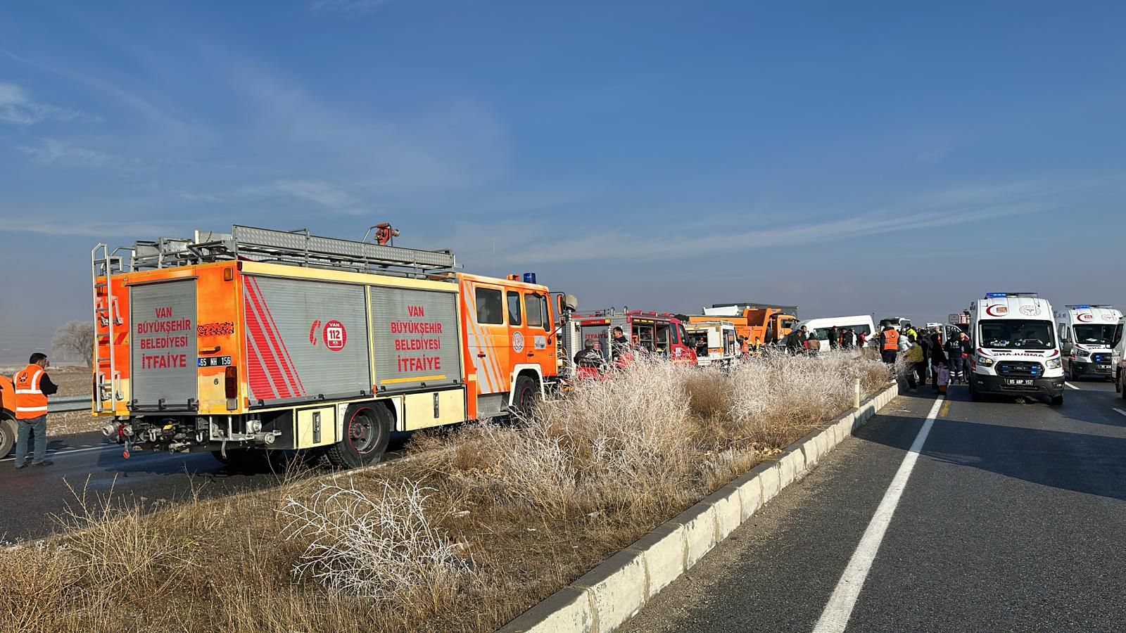 Van’da zincirleme trafik kazası