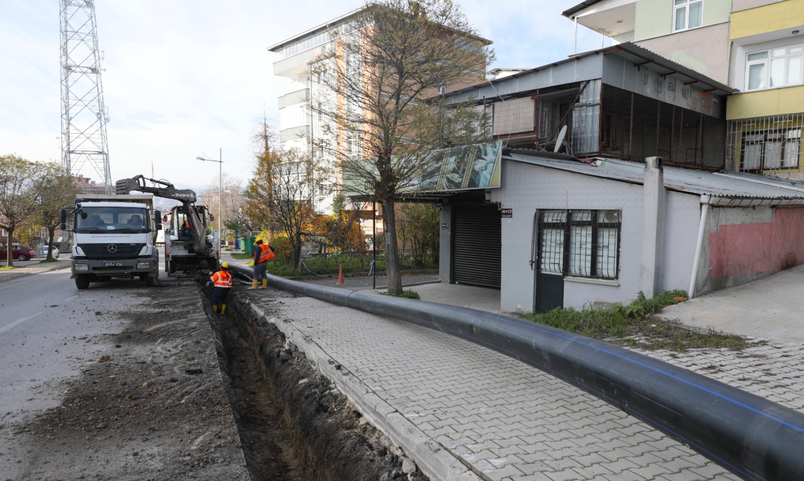 Samsun Büyükşehir Belediyesi, altyapı çalışmalarına devam ediyor