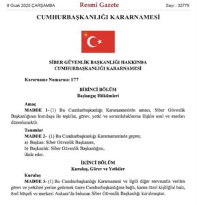 Cumhurbaşkanı Yardımcısı Yılmaz, Siber Güvenlik Başkanlığı'nın Kurulduğunu Sosyal Medyadan Duyurdu