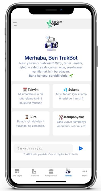 TürkTraktör’ün yapay zeka asistanı TrakBot 7/24 çiftçilerin hizmetinde