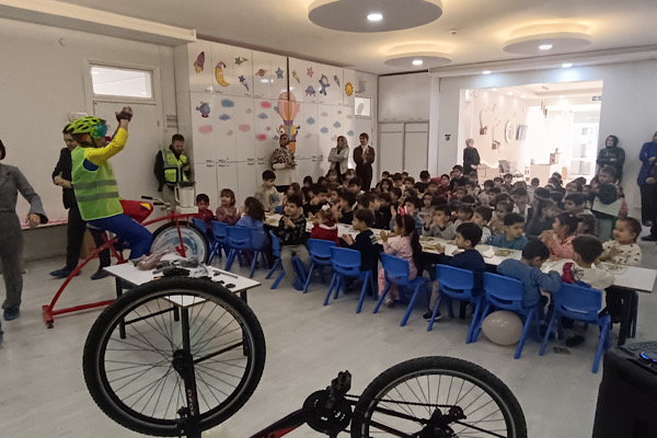 Konya’da anaokulu öğrencilerine yönelik bisiklet etkinlikleri