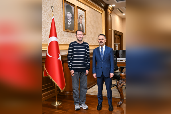 Enes Ufuk Altın, Vali İlhami Aktaş’ı ziyaret