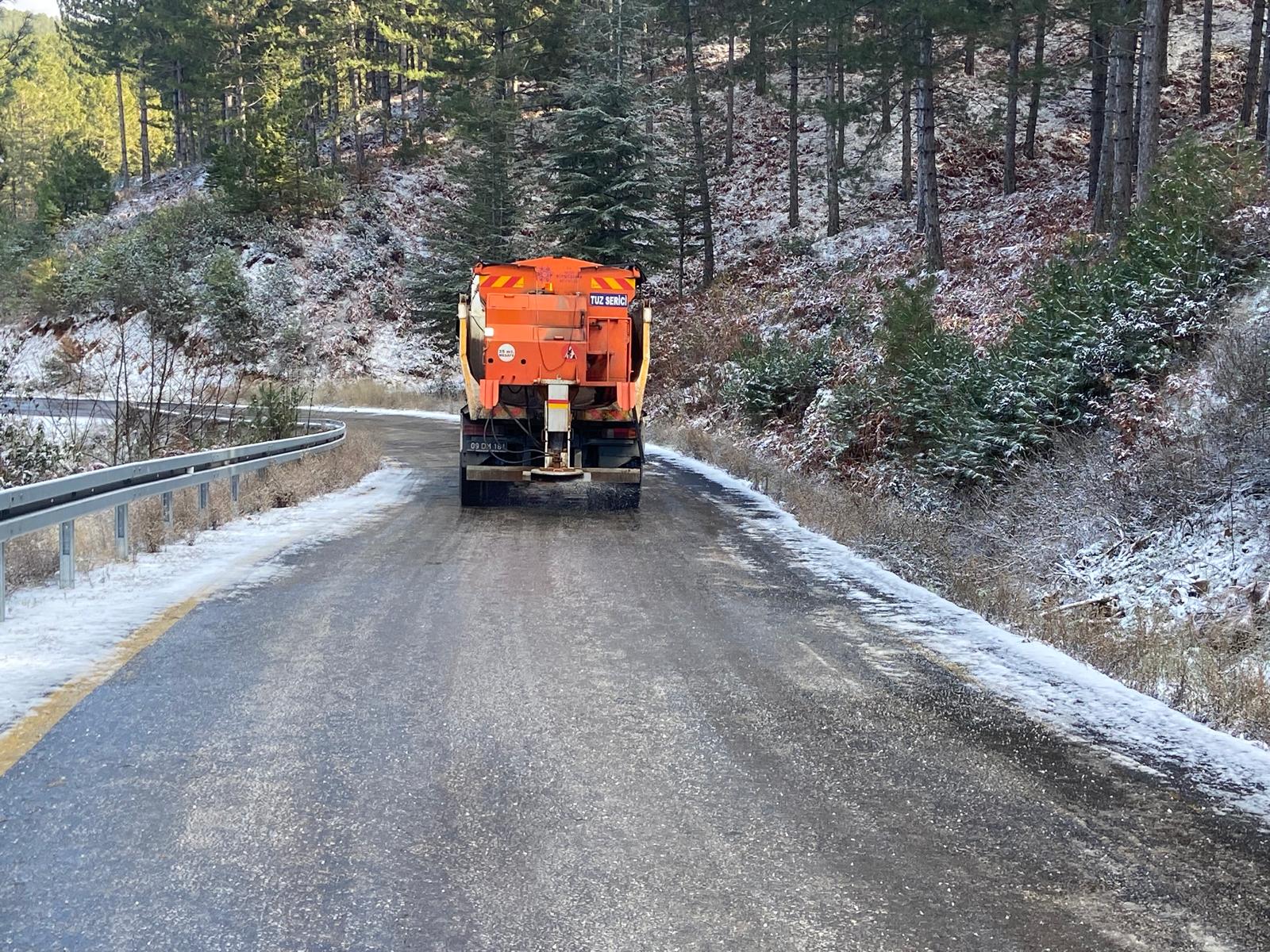 Aydın’da karla mücadele