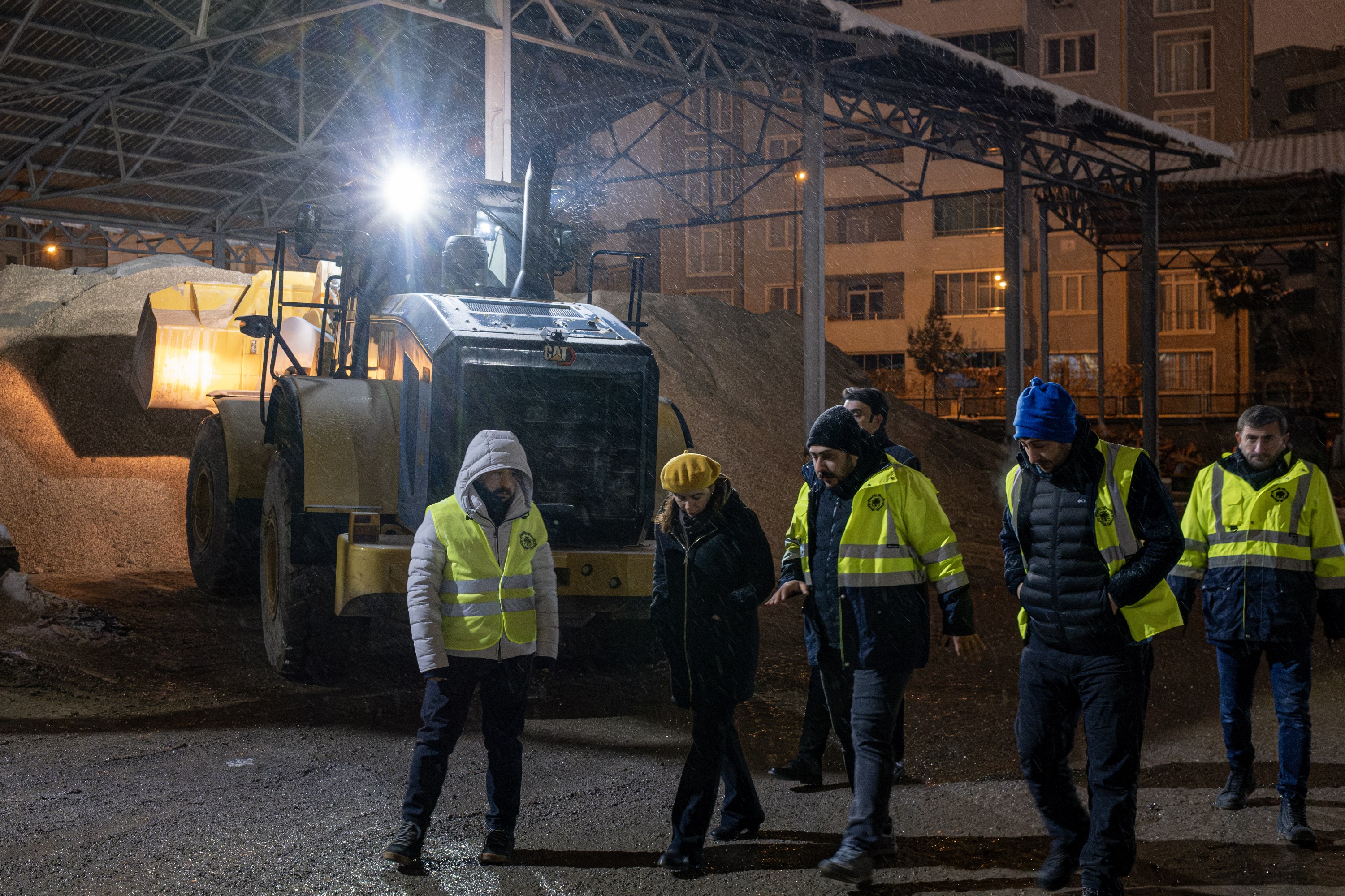 DBB Eş Başkanları karla mücadele çalışmalarını takip ediyor