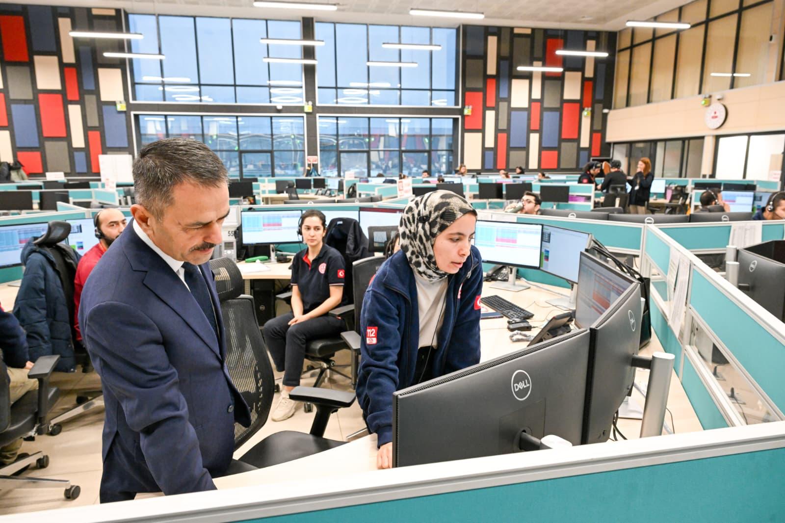 Vali Aktaş’tan İl Emniyet Müdürlüğü ve Acil Çağrı Merkezi’ne ziyaret