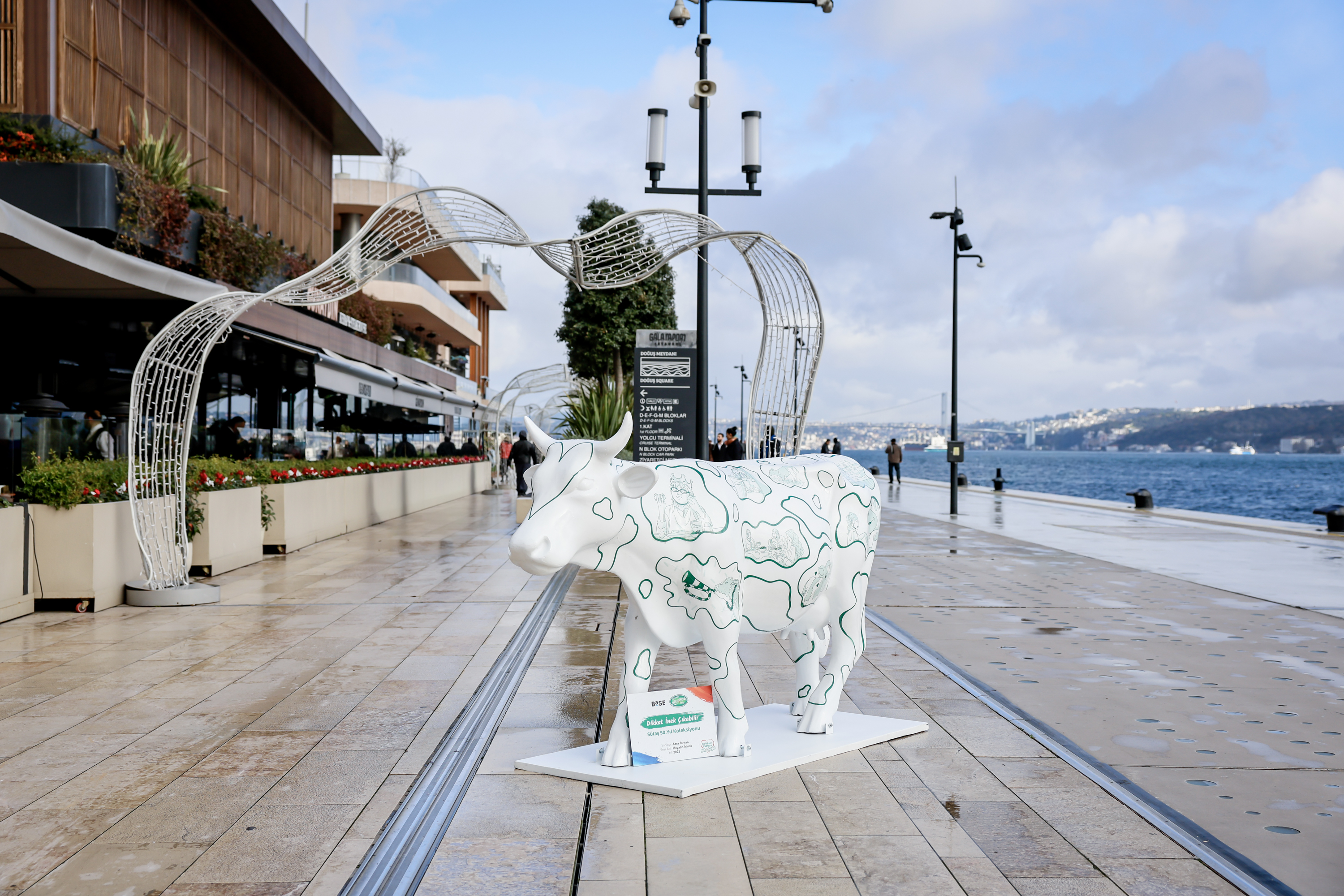 Sütaş’ın mutlu inekleri, sanatçıların tasarımları ile şehre geldi