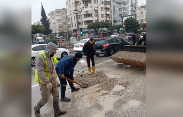Büyükşehirden yağışın ardından olumsuzluklara müdahale