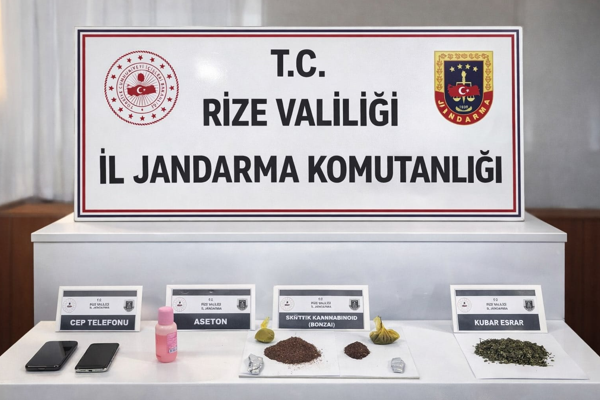 Rize’de uyuşturucu operasyonu