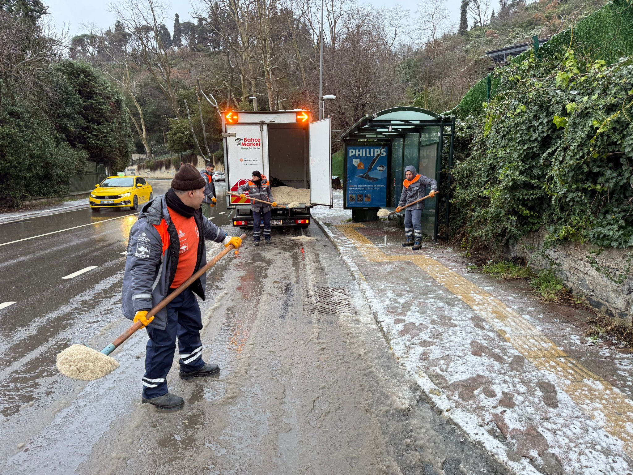 İstanbul’da kar yağışı sabah saatlerinde kuvvetlendi