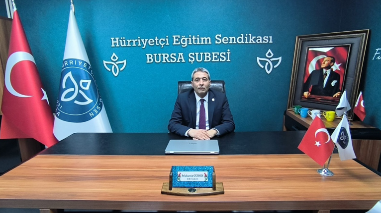 Hürriyetçi Eğitim Sen Bursa’dan Türk bayrağına yönelik saldırıya tepki