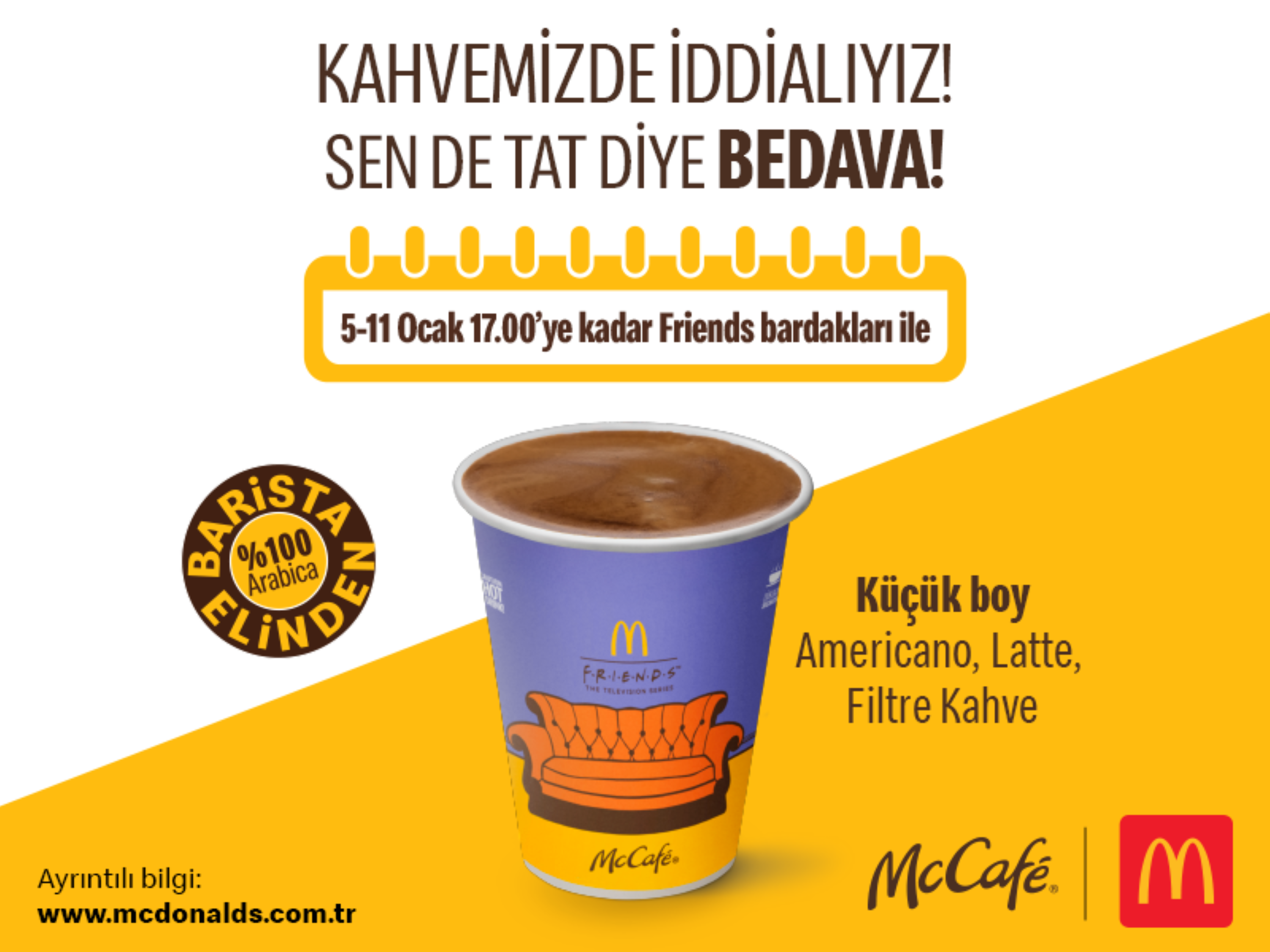 Yeni yılın ilk kahveleri yine McDonald’s Türkiye’den
