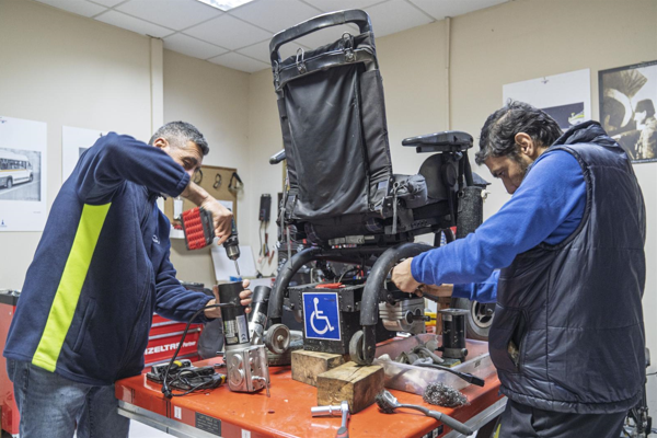 Tekerlekli Sandalye Bakım Onarım İstasyonu, ücretsiz hizmet veriyor