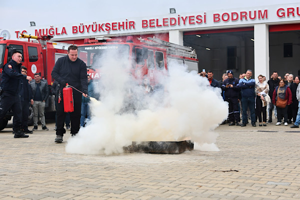 Bodrum’da yangın güvenliği ve acil durumlara hazırlık eğitimi düzenlendi