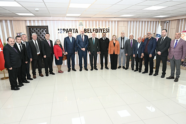 Türkiye Muhtarlar Konfederasyonu’ndan Isparta Belediyesi ziyareti