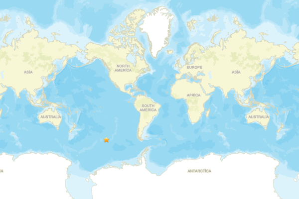 Pasifik Antarktika Sırtı’nda 5.6 büyüklüğünde deprem