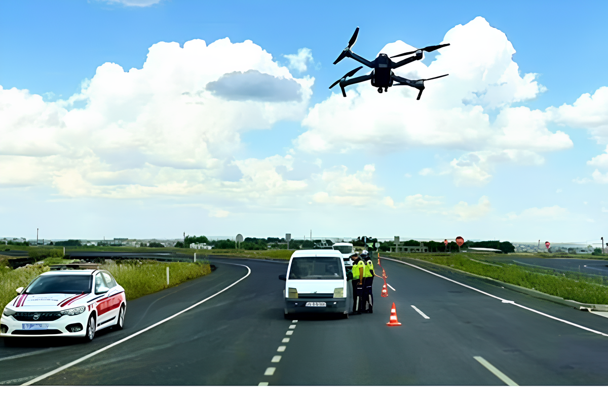 Suruç’ta bayram trafiğine drone destekli denetim