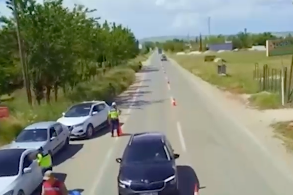 Şanlıurfa’da bayram trafiğine drone destekli denetim